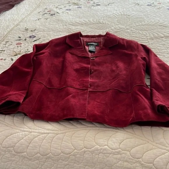 Brandon Thomas Red suede jacket - Picture 1 of 4